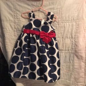 Cherokee 2T poka dotted dress with red bow tie